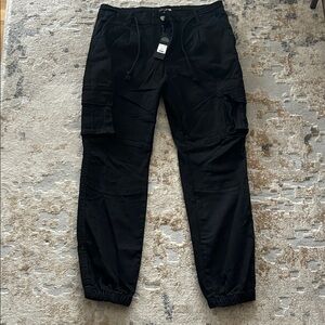 Fashion Nova Black Cargo Pant Jogger